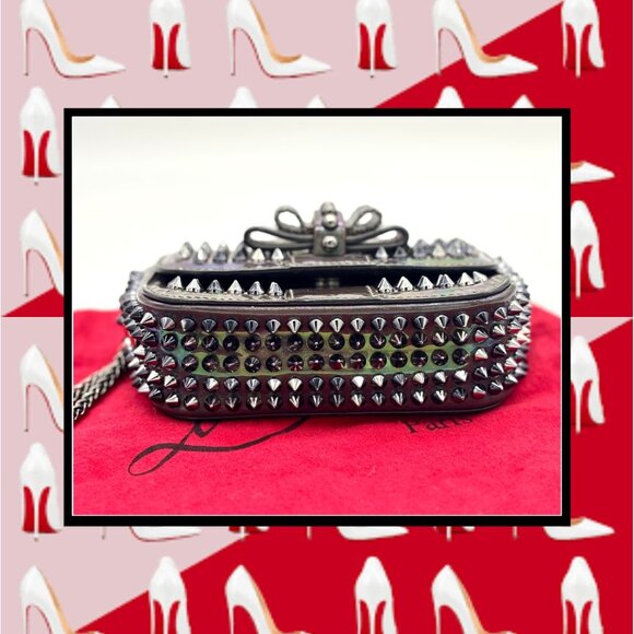 Christian Louboutin 'Sweet Charity' Spiked Calfskin Shoulder Bag - Picture 9 of 9